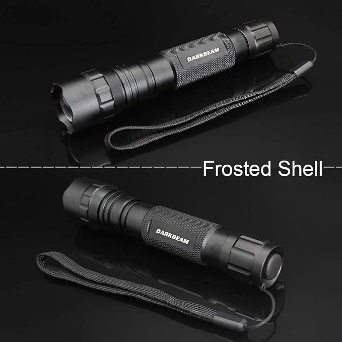 DARKBEAM Green Light Flashlight Tactical LED Rechargeable, Zoomable Portable Handheld Green-Light for Fishing Hunting Detector Astrophotography