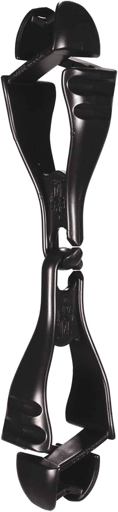 Ergodyne Squids 3400 Glove Clip Holder with Dual Clips, Black, 1 Count (Pack of 1)