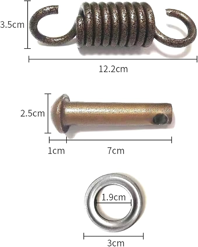 Hanging Kit for Egg Chair Swing Hammocks - Includes Spring, Pin Plug, Silencer Ring - 350lb/158KG Capacity - Suitable for Egg Chairs, Basket Swings and Porch Swings