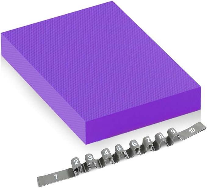 Extra Large Yoga Exercise Balance Pad - Thick Non-Slip Stability Cushion for Pilates and Exercise - High Density Foam Trainer for Core Strength Home Gym - Bonus: 10-Position Resistance Band!
