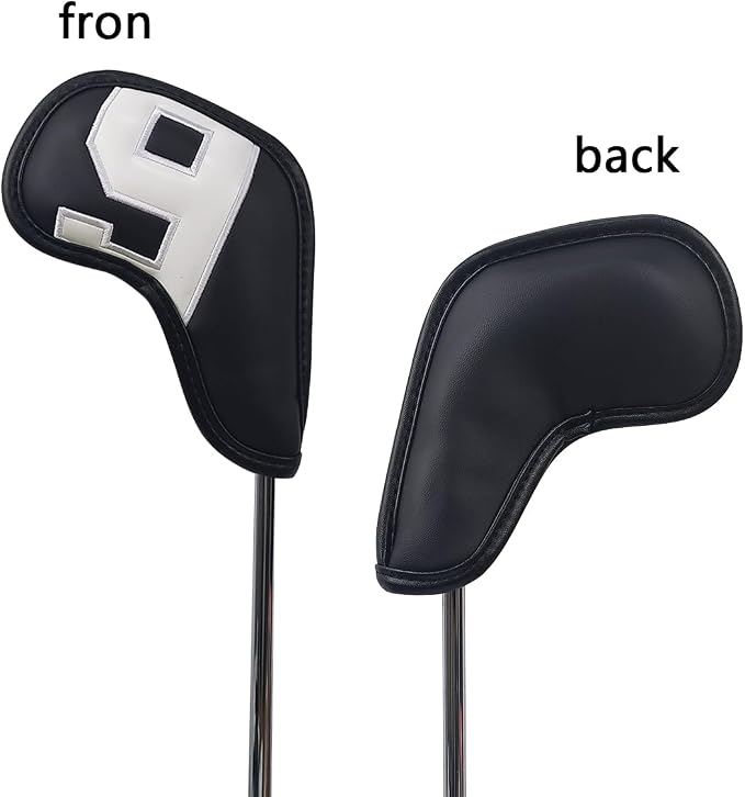 Scott Edward Golf Club Head Covers for Iron, 10 Pcs Leather Waterproof Material, Gradient Numbers Perfect for Mizuno Callaway, Ping, Taylormade, Cobra, Etc.