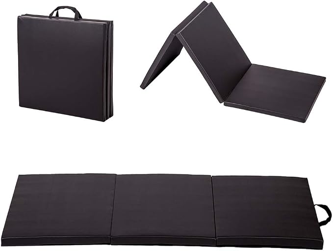 Gymnastics Tumbling Mats Portable Gymnastics Mat Folding Tumbling Mat Thick Yoga Mat Exercise Mat with Carrying Handles for home Workout outdoor Yoga Gymnastic