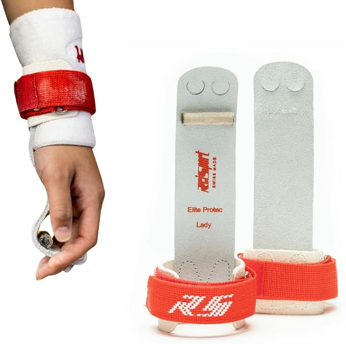 Reisport Protec Uneven Bar Gymnastics Grips for Women - Triple Strength Leather Hand Grips for Gymnastics Bars - Gymnastics Equipment & Accessories for Advanced Gymnasts