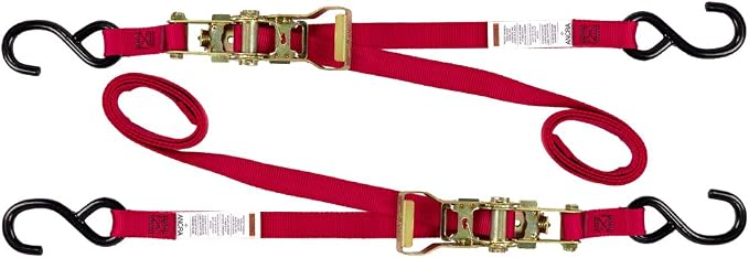 Ancra 47439-10 Red 1" x 66" Long Ratcheting Buckle Tie Down