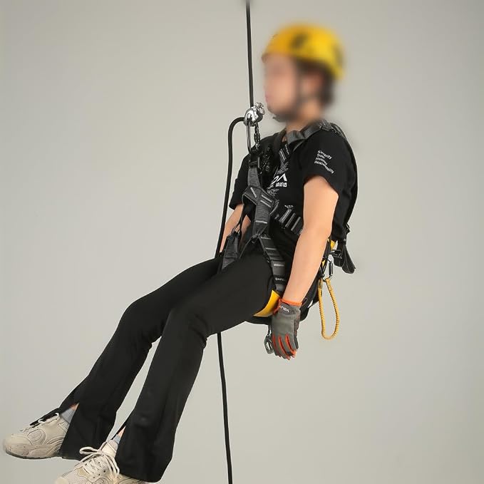 Adjustment Mobile Anchor, Stainless Steel Descender, Rock Climbing Area Restraint for Working at Height