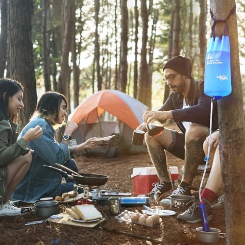 Membrane Solutions Water Filter Straw S2, Camping with Gravity Water Filter Pro 6L, 0.1-Micron Versatile Survival