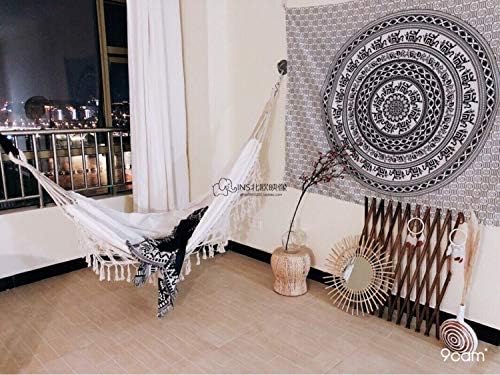 Outdoor Hammock Patio Hammock Beach Vacation Camping Climbing Traveling Hiking Picnic Outdoor Recreation Suitable for 2 Adults with a Maximum Load of 400lbs