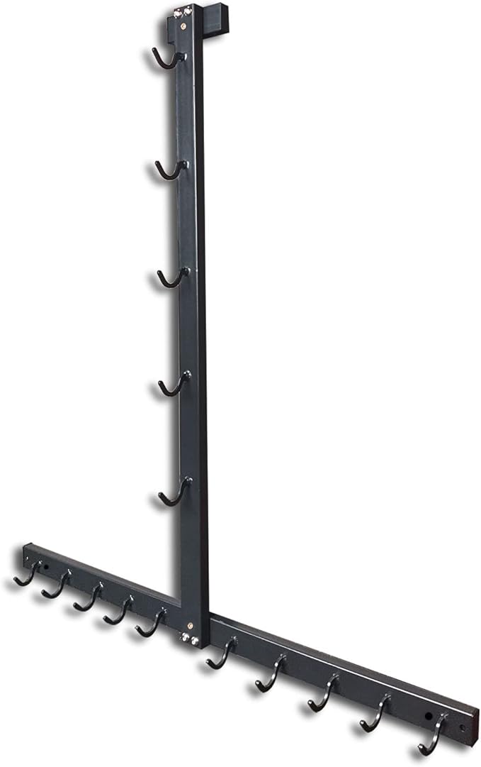 BLUSLM Lat Pull Down Bar Gym Accessory Rack, Lat Pulldown Attachments Cable Attachment Storage Rack for Mag Grip - Home Gym Fitness Heavy Duty A-Frame Stand