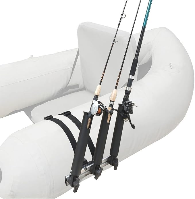Brocraft Float Tube Rod Holder System/Triple Rod Holder for Fishing Float Tube / Float Tube Rod Rack System