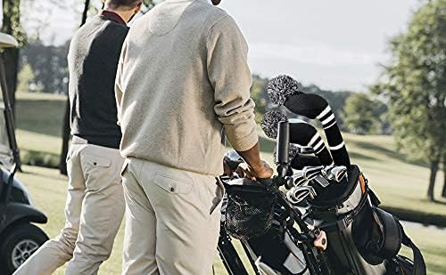 Scott Edward Golf Headcover Set of 5 PCS, Driver Wood Cover *1, Fairway Wood Cover *2, Hybrid Cover * 2, with Rotating Number Tags