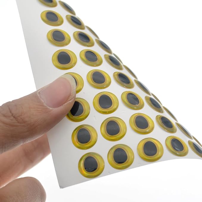 900pcs Assorted 3D Simulation Laser Fishing Lure Eyes Artificial Fish Eyes for Fishing Lure 8mm 10mm 12mm