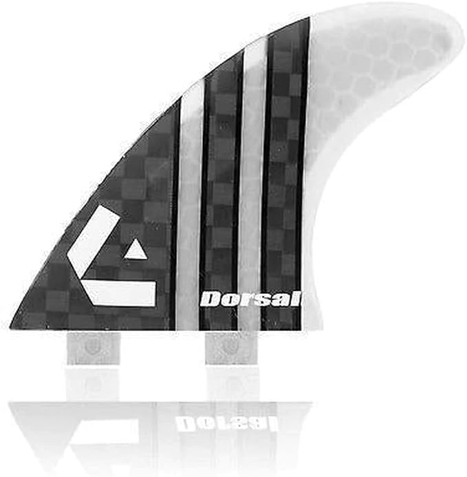 DORSAL Surfboard Fins Thruster 3 Set FCS Compatible with Carbon Honeycomb Hexcore