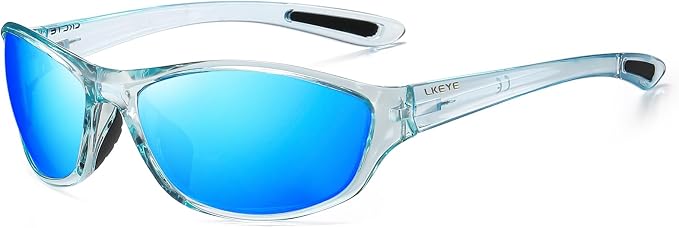 LKEYE Bifocal Reading Sunglasses Men Women Sports Style Sun Reader Wrap Around Build-In UV Protection Driving glasses LK6092