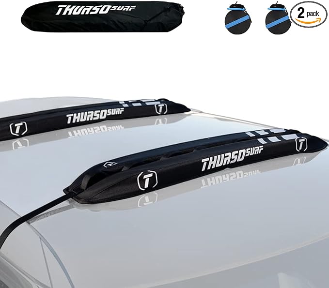 THURSO SURF Universal Car Soft Roof Rack for Kayak, Ski, Snowboard, SUP Paddle Board Accessories– Versatile and Secure Transport Solution with Portable Storage Bag
