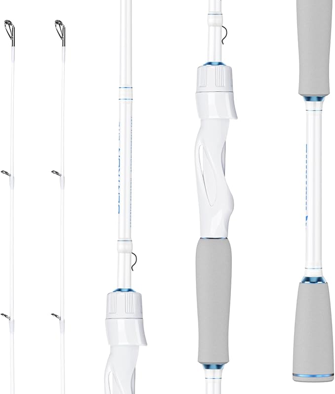 KastKing Centron Lite Twin Tip Rods, IM6 Graphite Blanks, Twin Tip Rods, Stainless Steel Guides with Ceramic Rings, Split or Full Rear EVA Handle Design, Drop Shot Hook Keeper