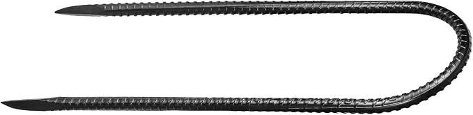 VEVOR Rebar Stakes, 12-Inch, Heavy-Duty 0.32 in Diameter U Shape, Galvanized Steel Ground Anchors with Chisel Point End & Rust-Resistant Coating, for Gardening Support, Fence, Camping Tents (8-Pack)