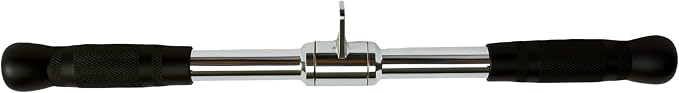 qibylift Barbell Multi-Exerciser Cable Attachment For Cable Machines, Lat Pull Down Bar Cable Machine Attachments, Tricep Press Down Bar, Revolving Straight Curl Pulldown Bar with Rotating & Rubber Handle Grips