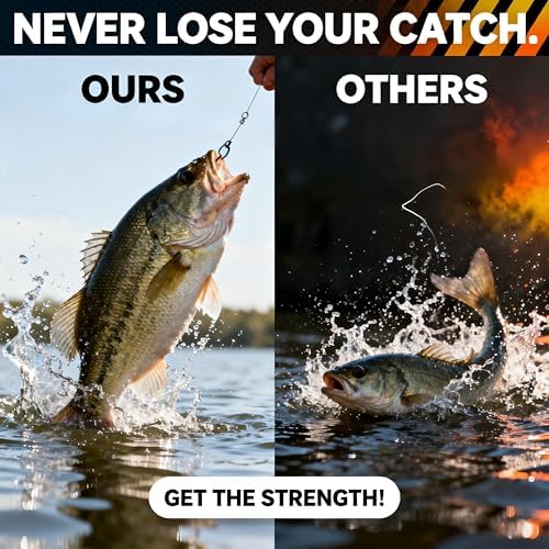 MOISO 10lb (x 2) & 30lb (x 2) Bundle - Pre-Tied Dropper Loop Rigs - 10 lb & 40 lb Bundle Pack. Tested Fishing Line Spool - 80 Loops 16 Inches Apart with 5.5 Inch