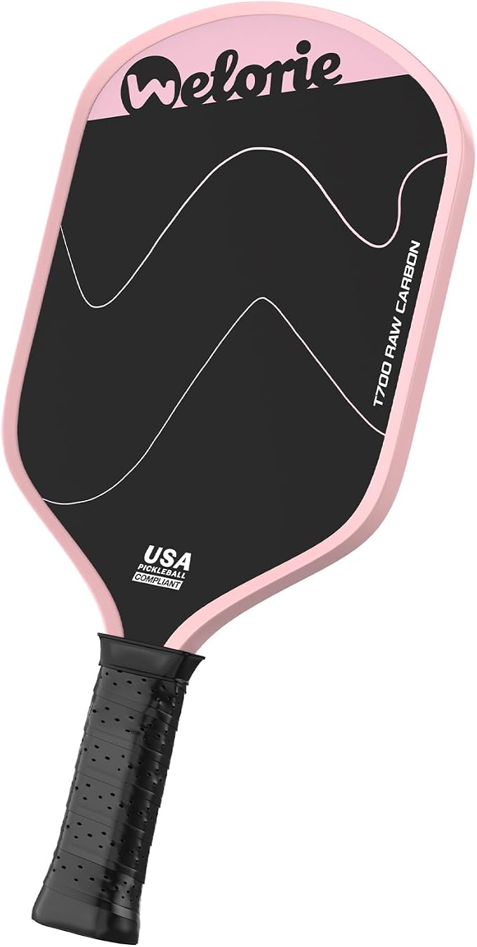T700 Carbon Fiber Pickleball Paddles,Pickleball Racket with 16mm Polypropylene Honeycomb Core, Lightweight Pickle Ball Paddle Ultimate Spin & Control for Intermediate Level Player