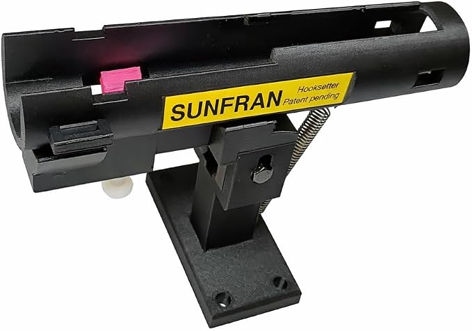 SUNFRAN Hooksetter | Auto Hook-Setting Rod Holder for Ice Fishing & Open Water Tip-Up/Tip-Down Replacement | Mounts on Bucket Lid, Boat or RV wall | Automatic Hook Setter