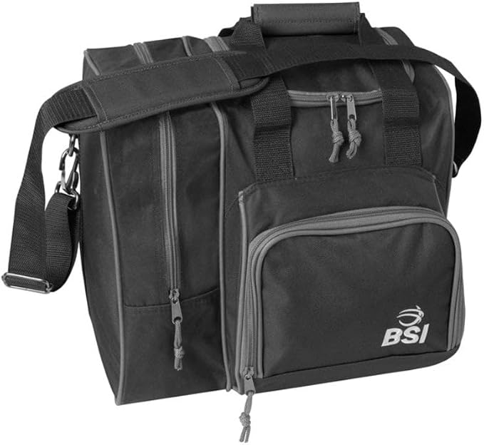 BSI Deluxe Single Ball Tote Bowling Bag with Shoe Compartment & Accessory Storage