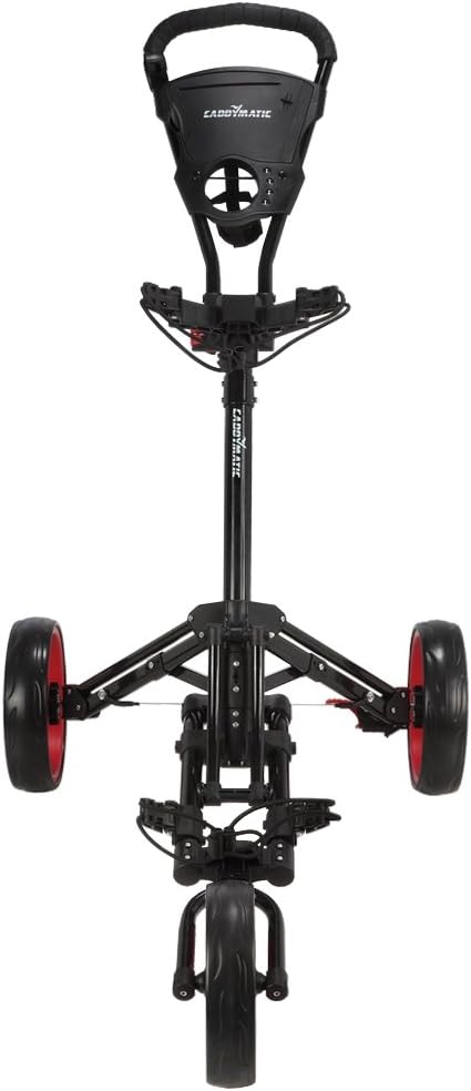 Golf X-Lite One-Click Folding Pull/Push Golf Cart Black/Red