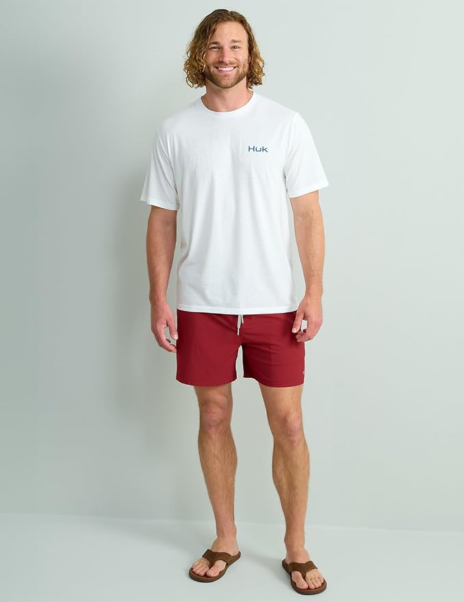 HUK Mens Performance Fishing Logo Tee, Short Sleeve T-Shirt for Men