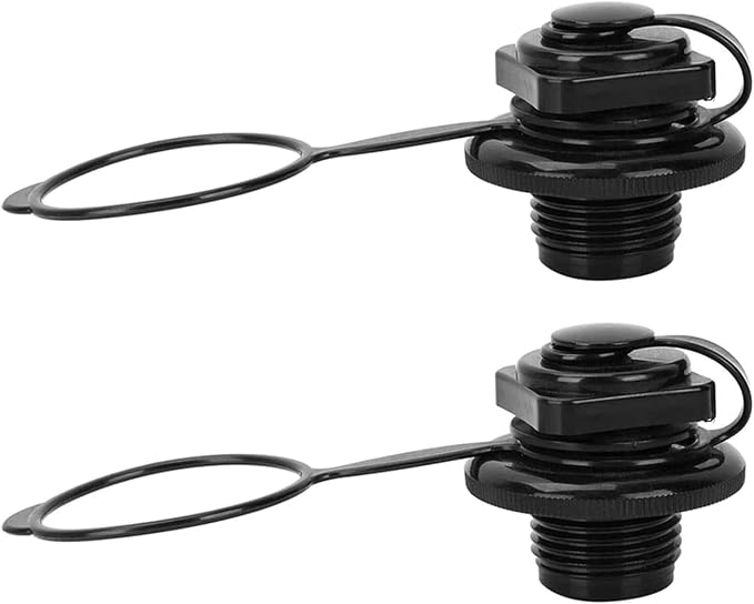 Inflatable Boat Air Valve,2PCS Inflatable Boat Replacement Caps Boat Spiral Air Plugs 0ne-Way Inflation Replacement for Inflatable Raft Boat Kayak(24mm)