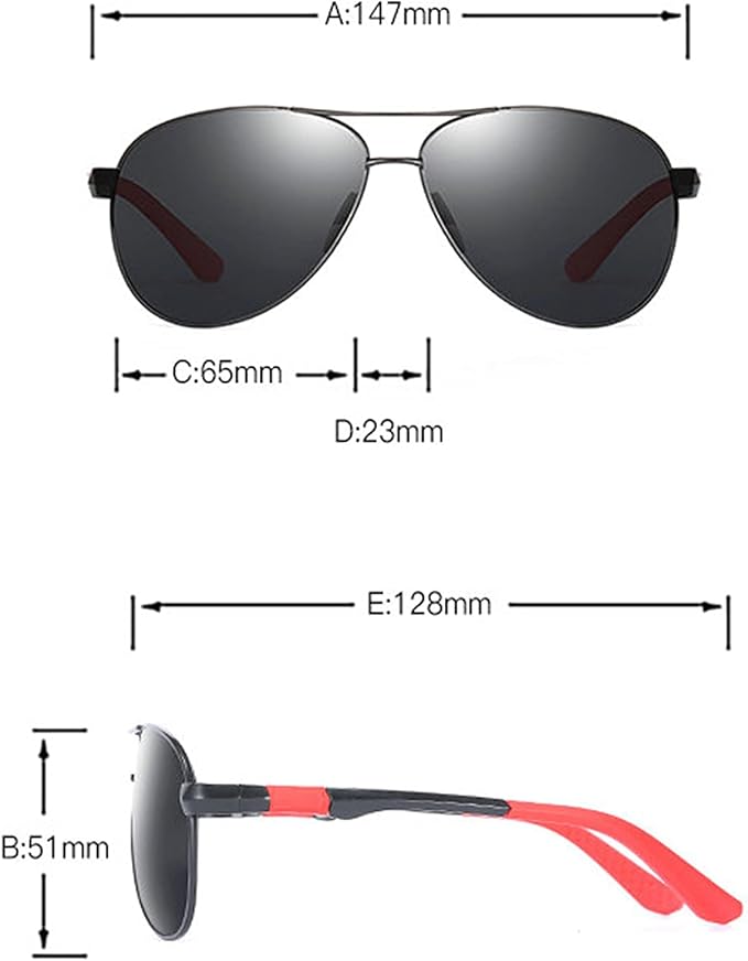 COTIA Men's Pilot Full Reading Sunglasses Square Aluminum Magnesium Frame Outdoor Sports Presbyopic Sun Glasses