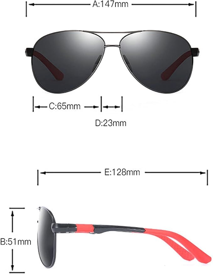 COTIA Men's Pilot Full Reading Sunglasses Square Aluminum Magnesium Frame Outdoor Sports Presbyopic Sun Glasses