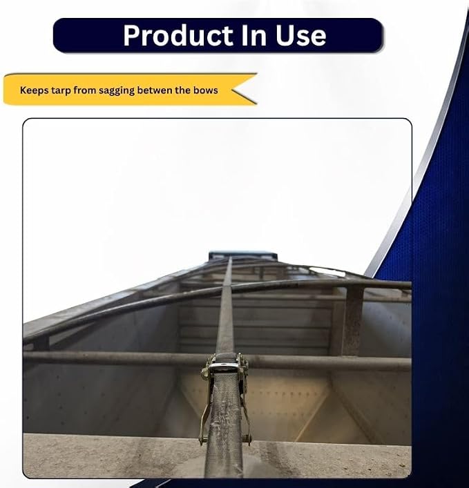 Brumleve Center Ridge Strap Kit with Ratchet, 1 inch x 46 feet/Keyhole Plates