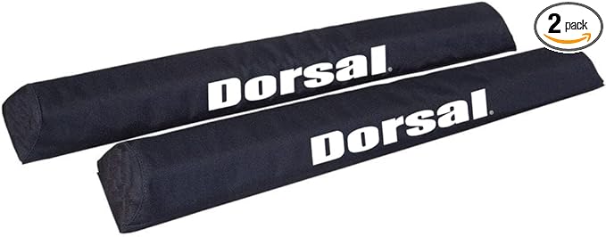 DORSAL Aero Roof Rack Pads for Wide and Aftermarket Crossbars - Pack of 2 for Surfboards Kayaks Sups Snowboards Polyester 34" Inch Thule Yakima Rhino Style