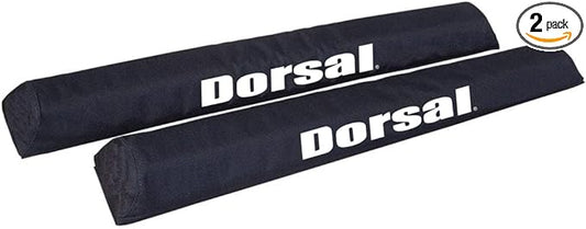 DORSAL Aero Roof Rack Pads for Wide and Aftermarket Crossbars - Pack of 2 for Surfboards Kayaks Sups Snowboards Polyester 34" Inch Thule Yakima Rhino Style