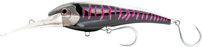 Nomad Design DTX Minnow with Patented Autotune System - Distressed Baitfish Swimming Action, BKK Diablo