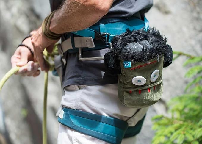 8BPLUS Chalk Bag for Climbing, Bouldering, Belt and Giftbox Included - Wide Opening - Brush Holders, for Left & Right Handers (Franklin (Limited Edition))