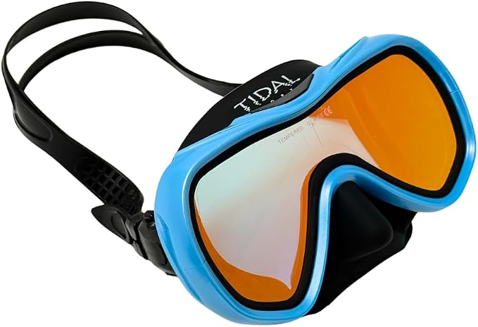 Tidal Mask-Advanced Anti Fog Diving Mask for Scuba Diving, Snorkeling, Free Diving&Swimming. Wide-Angle Tempered Glass Single Lens.