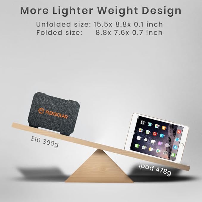 60W Foldable Solar Panel, Portable Solar Charger with USB-C PD3.0 / USB-A QC3.0 / DC 20-28V Port and 10W Portable Solar Panel ETFE Foldable Solar Panel Charger with USB-A Port
