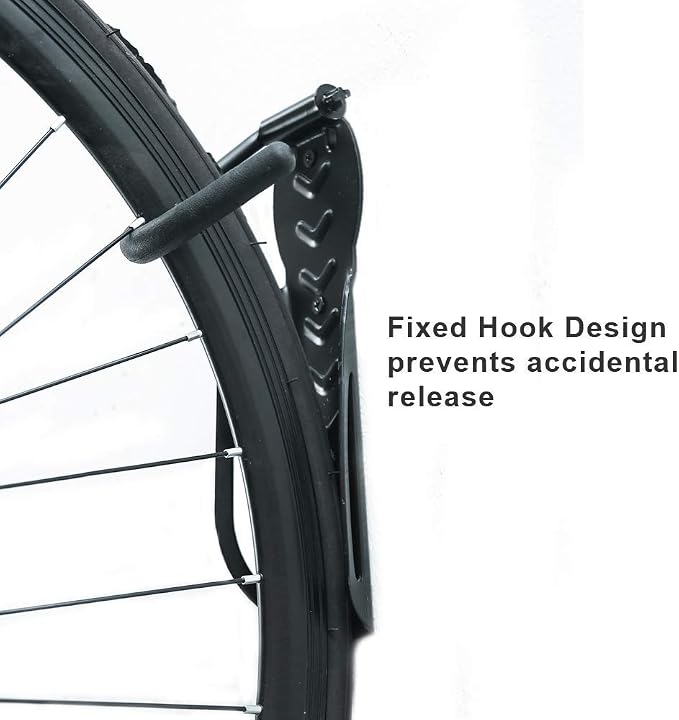 Wallmaster Bike Rack for Garage 2-Pack Bike Hooks Bike Hanger Wall Mount & Bike Ceiling Lift Hoist Hanger Storage Rack