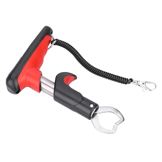 Portable Fishing Grip, Lightweight Digital Scale with Telescopic Stainless Steel Handle for Anglers, Spring Safety Rope Storage Bag for Freshwater Saltwater Travel Fishing