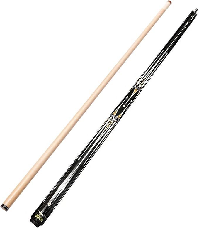 SUPERDIAMOND Pool Cue Stick Set Billiard Cue Sticks with Hard Case, 2-Pieces 58" Pool Table Sticks, 12.5 mm Tip Pool Queue,Pool Stick Set for Home Recreation, Billiards Clubs, Training