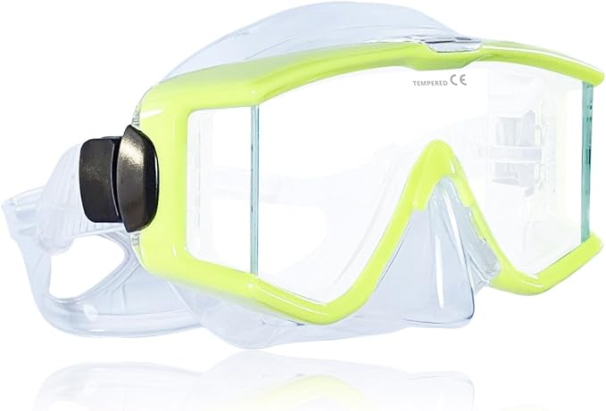 Tilos Single Lens Panoramic Large Wide View Mask for Scuba Diving & Snorkeling