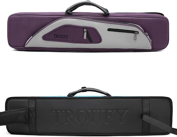 Pool Cue Case – Durable 4x4 & 4x5 Billiard Pool Cue Stick Carrying Case with Large Storage Space, Waterproof Billiards Accessories