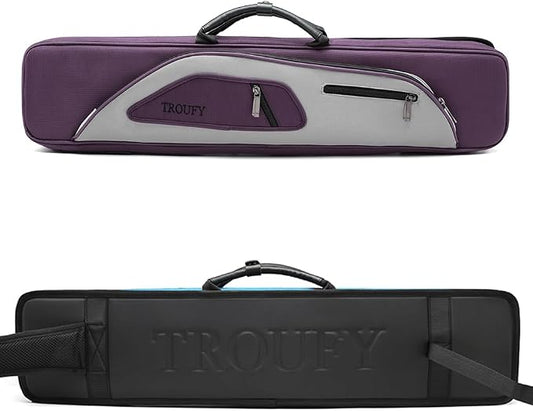 Pool Cue Case – Durable 4x4 & 4x5 Billiard Pool Cue Stick Carrying Case with Large Storage Space, Waterproof Billiards Accessories