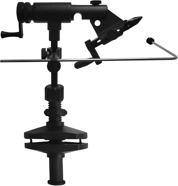 EUPHENG True Rotary Fly Tying Vise and Fly Tying Pedestal Base for Clamp Base for Travel Professionals Beginners