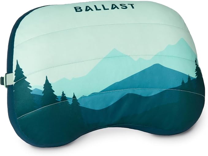 Ballast Camping Pillow – Comfy, Durable & Ultra-Light Compact, Stays Put with Patented Pouch, Inflatable Pillow for Camping, Backpacking, Beaches, Pools, Hiking, Festivals and Travel