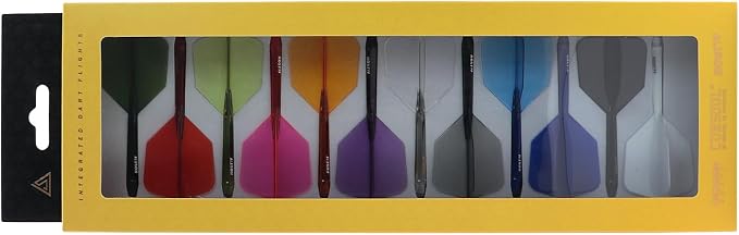 CUESOUL ROST 77 Integrated Dart Shaft and Flight Big Wing/Standard Shape Colour Collection Pack of 12 pcs
