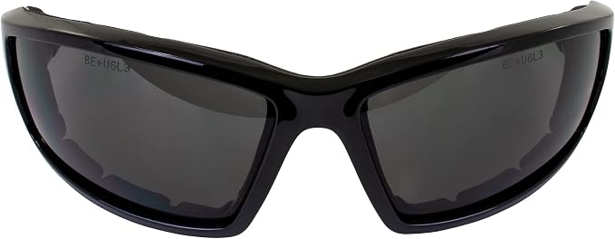 Birdz Eyewear Swoop Anti-Fog Padded Motorcycle Sunglasses Riding Glasses 3 Pairs Black Frame Lenses for Day & Night ANSI Z87 .1