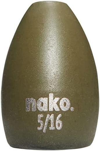 97% Pure Tungsten Flipping Weights - 10 Pack / 5 Pack - Nako Tungsten Weights - Fishing Sinkers for Bass Fishing