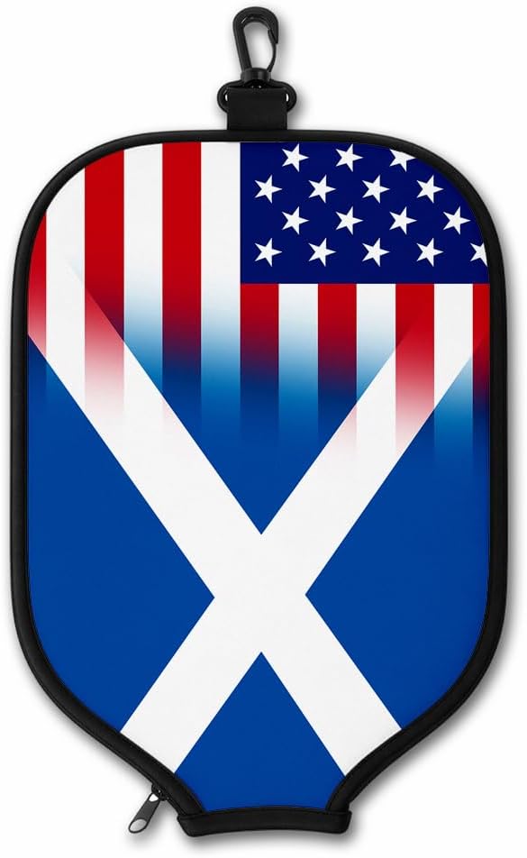 ExpressItBest Pickleball Paddle Cover, Neoprene Paddle Protector with Zipper and Snap Hook, Fits Most Standard Pickleball Paddles
