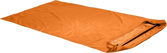 Ortovox Bivy Double, Safety Orange, Windproof Emergency Bivy Sack for Two Persons with PU Coating & Rescue Print for Alpine Touring & Survival